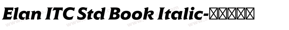 Elan ITC Std Book Italic字体转换